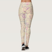 Leggings Motif de timbre de voyage de passeport (Dos)