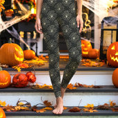 Leggings Motif de toile d'araignée grise foncée Halloween