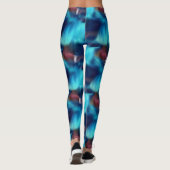 Leggings Motif de touches Abstraites bleues (Dos)