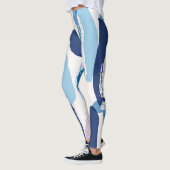 Leggings Motif de touches rose bleu et blanc (Gauche)