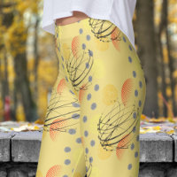 Motif de tourbillon atomique jaune chic