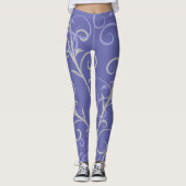 Leggings Motif de tourbillon violet moderne (Devant)