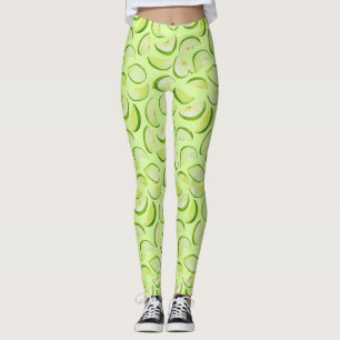 Leggings Motif de tranche de pomme verte