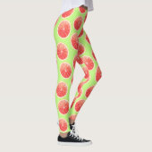 Leggings Motif de tranches de pamplemousse rose (Droite)