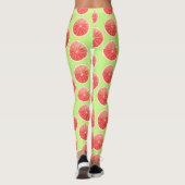 Leggings Motif de tranches de pamplemousse rose (Dos)