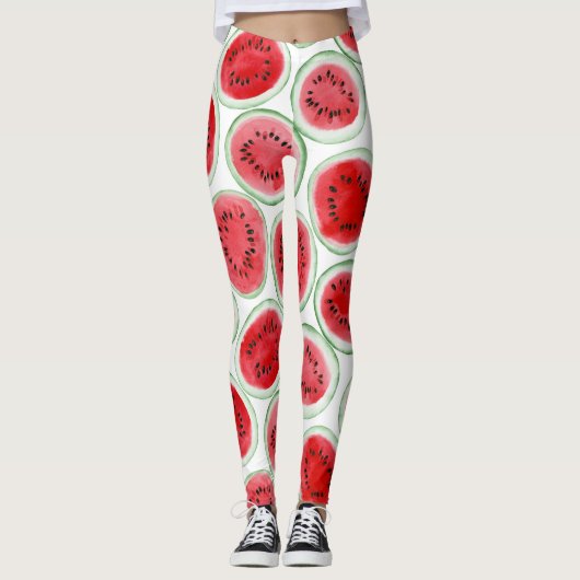 Leggings Motif de tranches de pastèque (Devant)