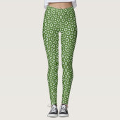 Leggings Motif de trèfle à quatre feuilles vert (Devant)