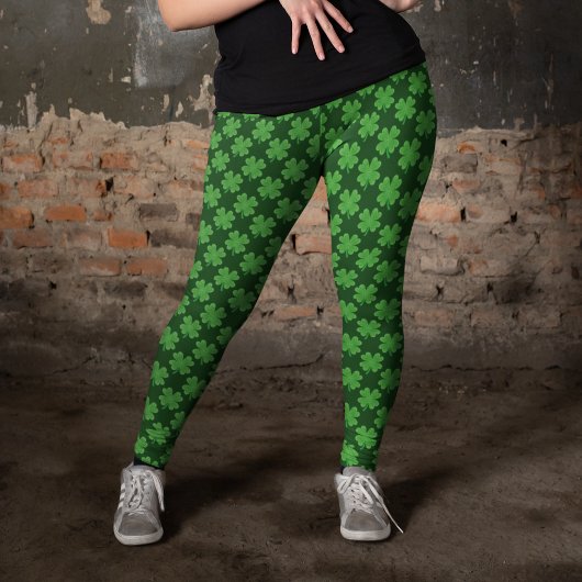 Leggings Motif de trèfle de la feuille de la Saint Patrick 