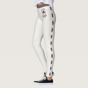 Leggings Motif de trèfle en bois de rose poussiéreux neutre
