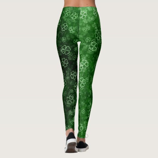 Leggings Motif de trèfle vert (Dos)