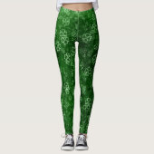 Leggings Motif de trèfle vert (Devant)