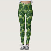 Leggings Motif de trèfle vert avec des rayures Saint Patric (Devant)
