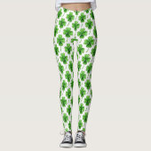 Leggings Motif de trèfle vert chanceux Saint-Patrick (Devant)