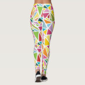 Leggings Motif de triangles colorés (Dos)