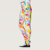 Leggings Motif de triangles colorés (Gauche)