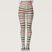 Leggings Motif de tricot de Noël (Devant)