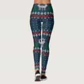 Leggings Motif de Tricot de Noël moche (Dos)
