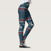 Leggings Motif de Tricot de Noël moche (Droite)