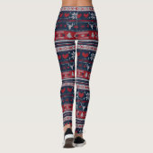 Leggings Motif de Tricot de Noël moche (Dos)