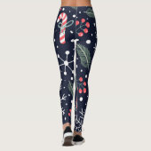Leggings motif de vacances sans couture avec bonbons de noë (Dos)