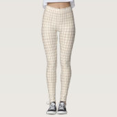 Leggings Motif de vanille de pied-de-poule (Devant)