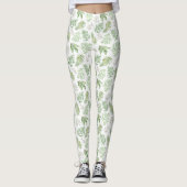Leggings Motif de verdure forestière (Devant)