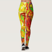 Leggings Motif de vibrance coloré (Dos)