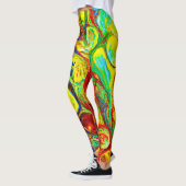 Leggings Motif de vibrance coloré (Gauche)
