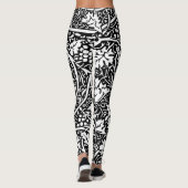 Leggings Motif de vigne de raisin noir et blanc de William (Dos)