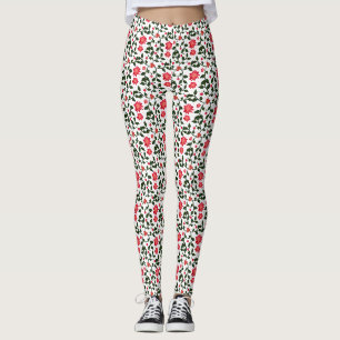 Leggings Motif de vigne florale de fleurs de cerisier avec