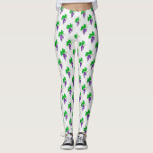 Leggings Motif de vigne pourpre (Devant)