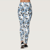 Leggings Motif de volleyballs bleu clair noir (Dos)