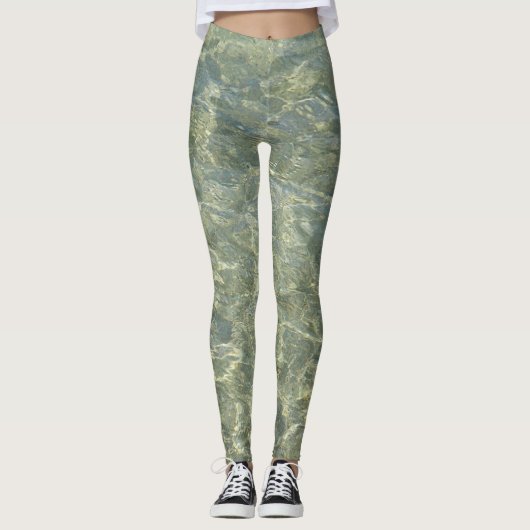 Leggings Motif d'eau gris (Devant)