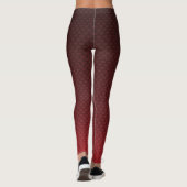 Leggings Motif d'échelle de dragon d'Ombre de rouge (Dos)