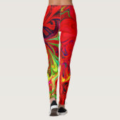 Leggings Motif d'éclatement de couleur énergétique (Dos)