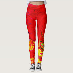 Leggings Motif d'éclatement de couleur énergétique