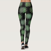 Leggings Motif d'éclatement vert hypnotique (Dos)
