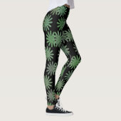Leggings Motif d'éclatement vert hypnotique (Droite)