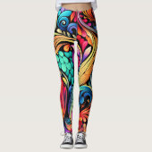 Leggings Motif décoratif Paisley (Devant)