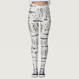 Leggings Motif d'écorce de bouleau