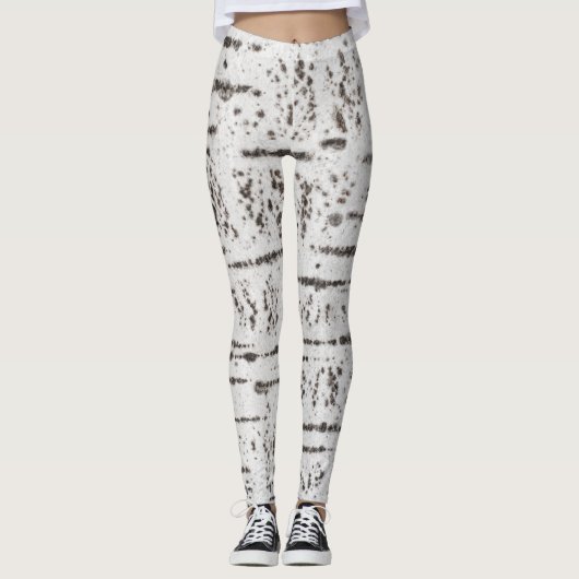 Leggings Motif d'écorce de bouleau (Devant)