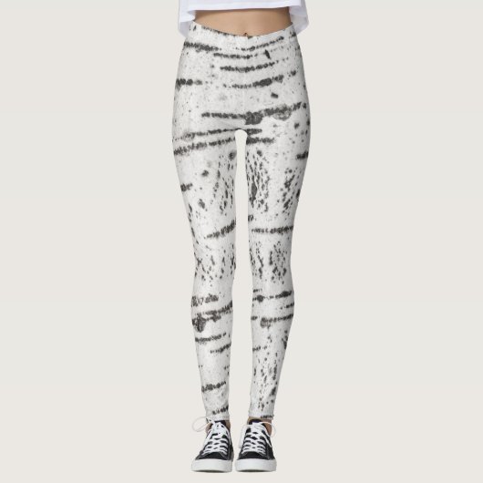Leggings Motif d'écorce de bouleau (Devant)