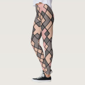 Leggings motif dégradé rose et gris (Gauche)
