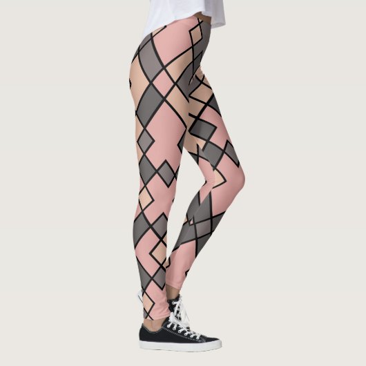 Leggings motif dégradé rose et gris (Droite)