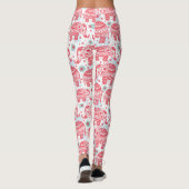 Leggings Motif d'éléphant rouge (Dos)