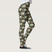 Leggings Motif d'éléphants indiens colorés mignons (Droite)