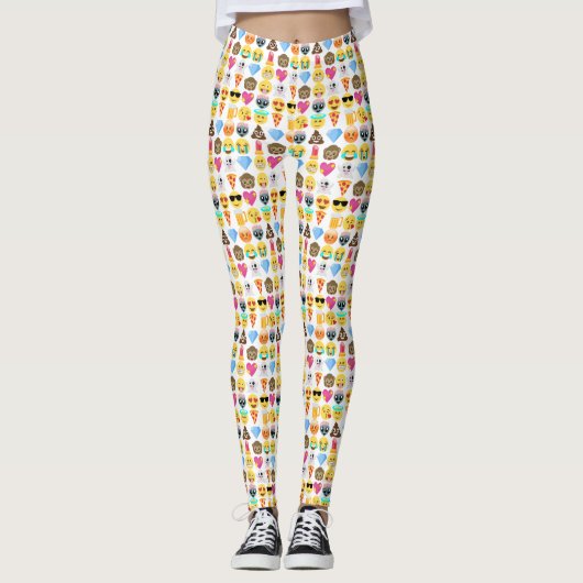 Leggings Motif d'Emoji (Devant)