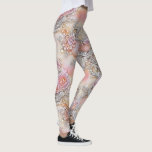 Leggings Motif d'encre brillante 3-D brillante<br><div class="desc">Fleurs roses brillantes 3-D scintillantes Motif.</div>