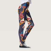 Leggings Motif d'enrobage de tissu d'illustration de champi (Droite)