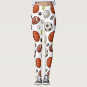 Leggings Motif d'équipements sportifs (Devant)